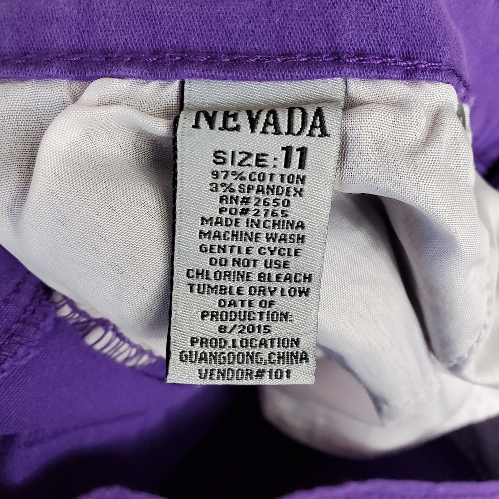 NEVADA purple bermuda shorts juniors size 11 - Picture 3 of 3